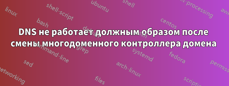 DNS не работает должным образом после смены многодоменного контроллера домена