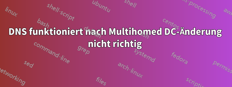 DNS funktioniert nach Multihomed DC-Änderung nicht richtig