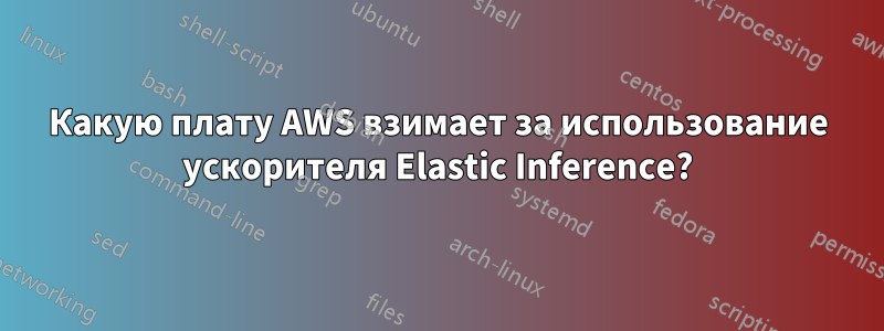 Какую плату AWS взимает за использование ускорителя Elastic Inference?
