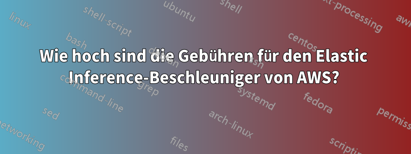 Wie hoch sind die Gebühren für den Elastic Inference-Beschleuniger von AWS?