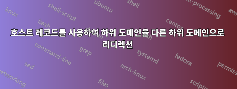 호스트 레코드를 사용하여 하위 도메인을 다른 하위 도메인으로 리디렉션