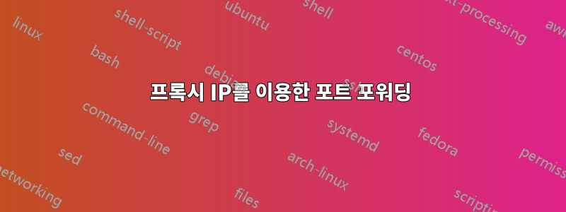 프록시 IP를 이용한 포트 포워딩