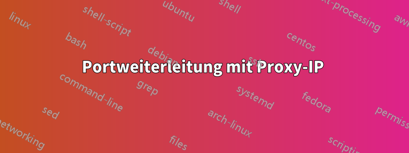 Portweiterleitung mit Proxy-IP