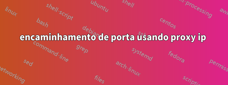 encaminhamento de porta usando proxy ip