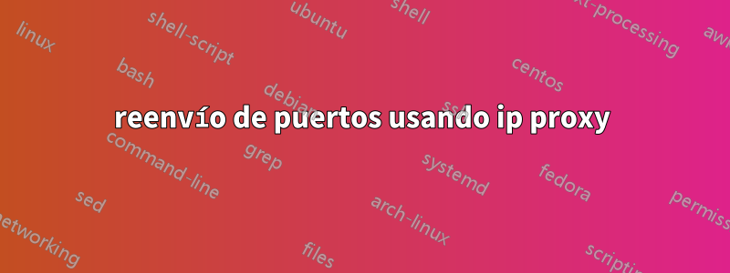 reenvío de puertos usando ip proxy