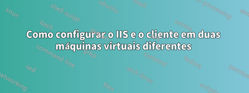 Como configurar o IIS e o cliente em duas máquinas virtuais diferentes