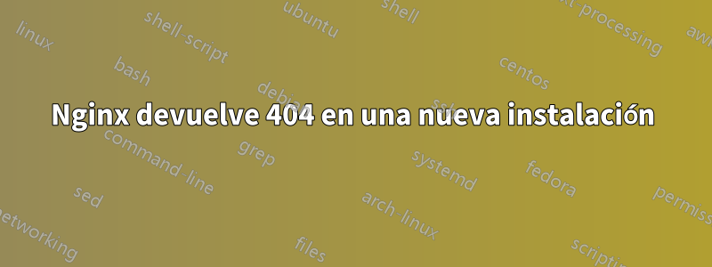 Nginx devuelve 404 en una nueva instalación