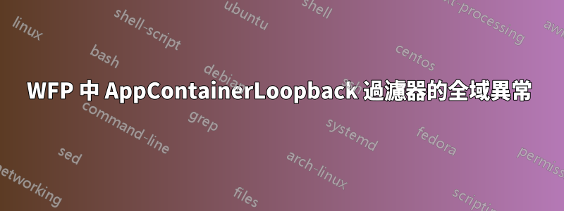 WFP 中 AppContainerLoopback 過濾器的全域異常