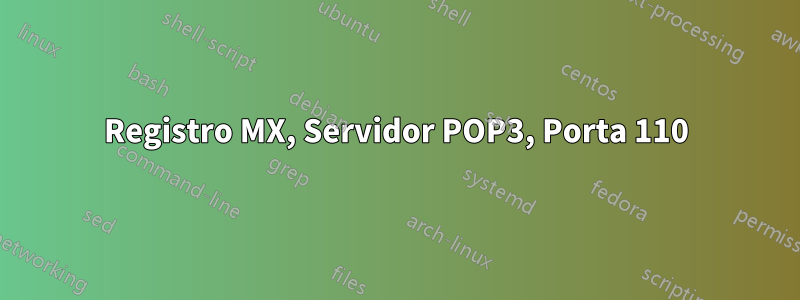 Registro MX, Servidor POP3, Porta 110