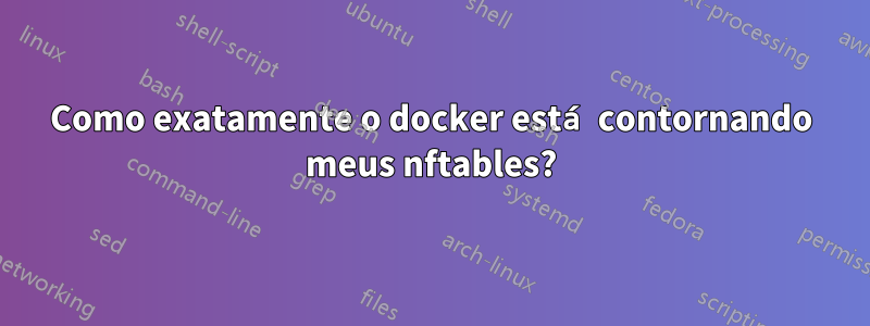 Como exatamente o docker está contornando meus nftables?