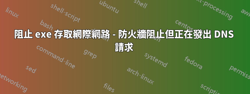 阻止 exe 存取網際網路 - 防火牆阻止但正在發出 DNS 請求