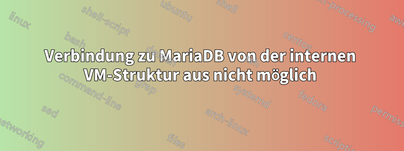 Verbindung zu MariaDB von der internen VM-Struktur aus nicht möglich