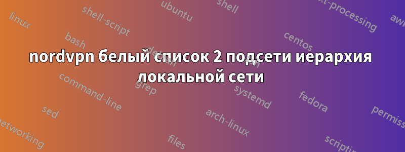 nordvpn белый список 2 подсети иерархия локальной сети