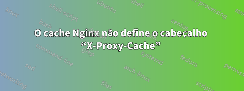 O cache Nginx não define o cabeçalho “X-Proxy-Cache”