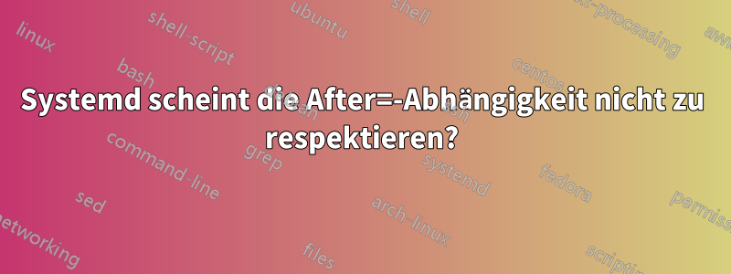 Systemd scheint die After=-Abhängigkeit nicht zu respektieren?