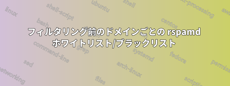 フィルタリング前のドメインごとの rspamd ホワイトリスト/ブラックリスト