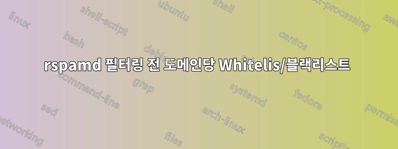 rspamd 필터링 전 도메인당 Whitelis/블랙리스트