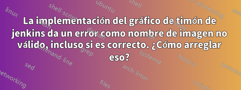 La implementación del gráfico de timón de jenkins da un error como nombre de imagen no válido, incluso si es correcto. ¿Cómo arreglar eso?