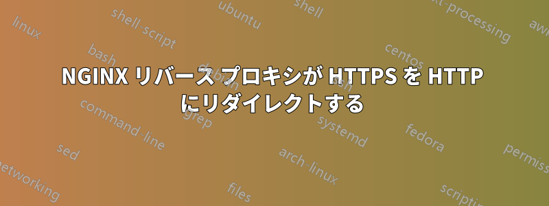 NGINX リバース プロキシが HTTPS を HTTP にリダイレクトする