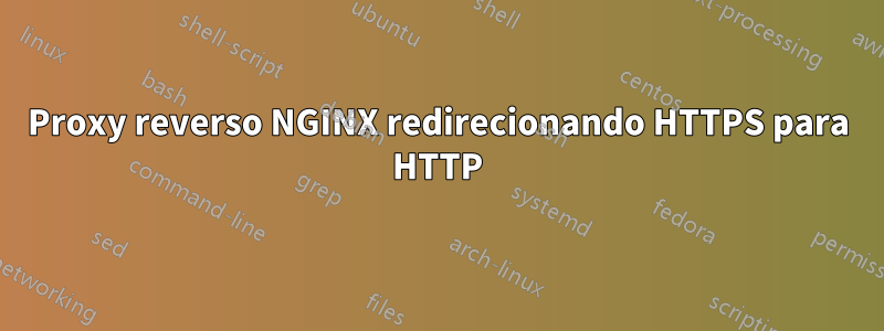 Proxy reverso NGINX redirecionando HTTPS para HTTP