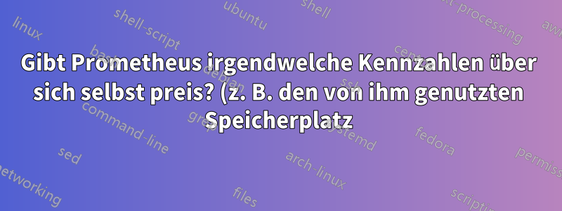 Gibt Prometheus irgendwelche Kennzahlen über sich selbst preis? (z. B. den von ihm genutzten Speicherplatz)