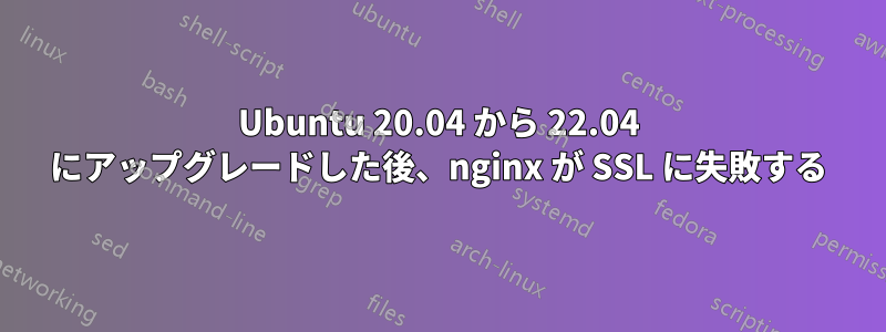 Ubuntu 20.04 から 22.04 にアップグレードした後、nginx が SSL に失敗する