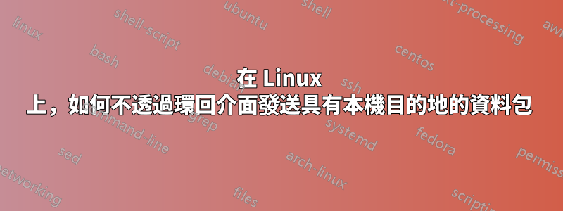 在 Linux 上，如何不透過環回介面發送具有本機目的地的資料包