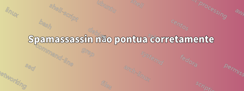 Spamassassin não pontua corretamente