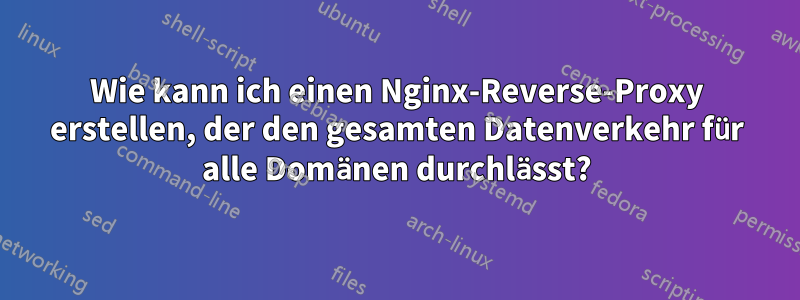 Wie kann ich einen Nginx-Reverse-Proxy erstellen, der den gesamten Datenverkehr für alle Domänen durchlässt?