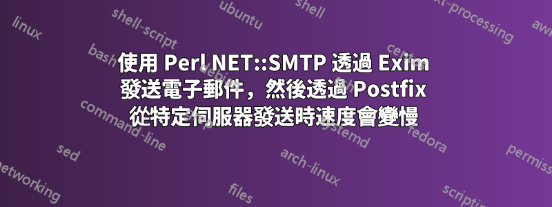 使用 Perl NET::SMTP 透過 Exim 發送電子郵件，然後透過 Postfix 從特定伺服器發送時速度會變慢