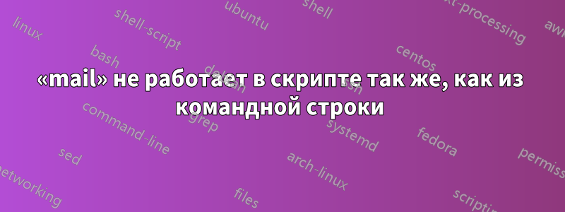 «mail» не работает в скрипте так же, как из командной строки