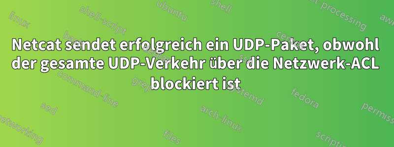 Netcat sendet erfolgreich ein UDP-Paket, obwohl der gesamte UDP-Verkehr über die Netzwerk-ACL blockiert ist