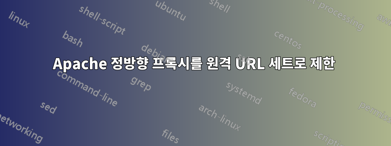 Apache 정방향 프록시를 원격 URL 세트로 제한