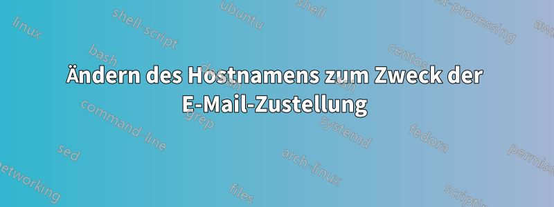 Ändern des Hostnamens zum Zweck der E-Mail-Zustellung