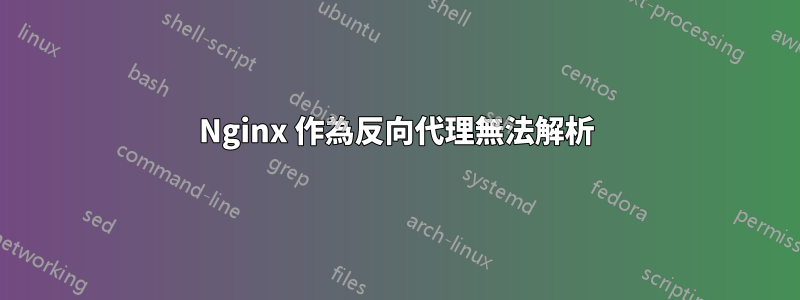 Nginx 作為反向代理無法解析