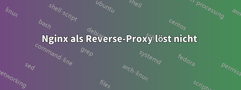 Nginx als Reverse-Proxy löst nicht