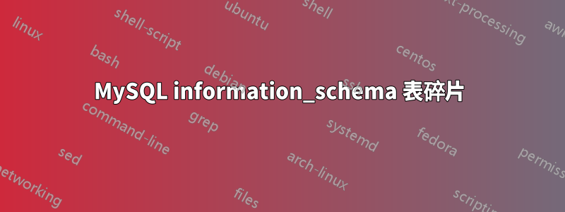 MySQL information_schema 表碎片