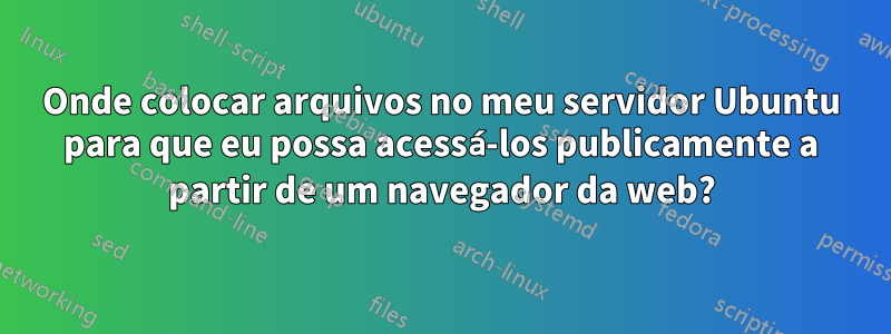 Onde colocar arquivos no meu servidor Ubuntu para que eu possa acessá-los publicamente a partir de um navegador da web?