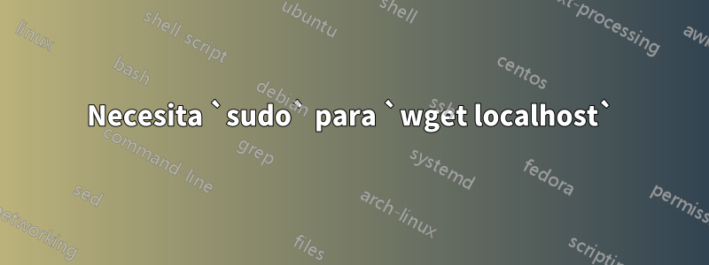 Necesita `sudo` para `wget localhost`