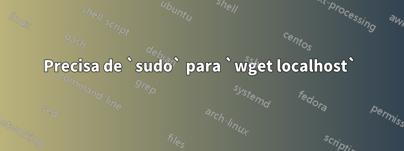 Precisa de `sudo` para `wget localhost`