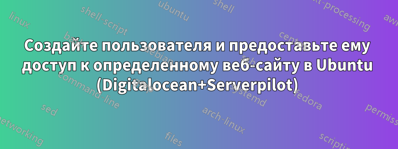 Создайте пользователя и предоставьте ему доступ к определенному веб-сайту в Ubuntu (Digitalocean+Serverpilot)