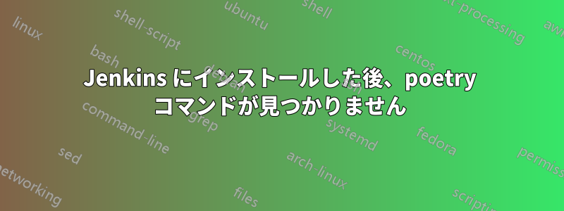 Jenkins にインストールした後、poetry コマンドが見つかりません