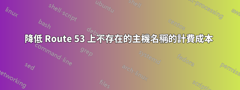 降低 Route 53 上不存在的主機名稱的計費成本