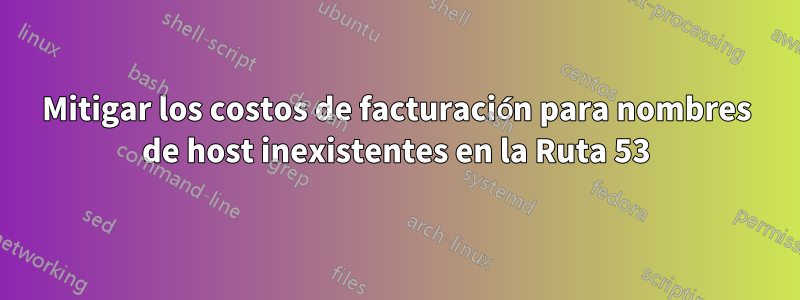 Mitigar los costos de facturación para nombres de host inexistentes en la Ruta 53