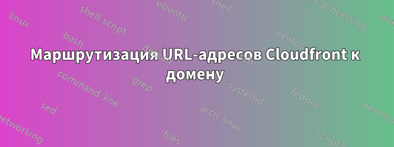 Маршрутизация URL-адресов Cloudfront к домену