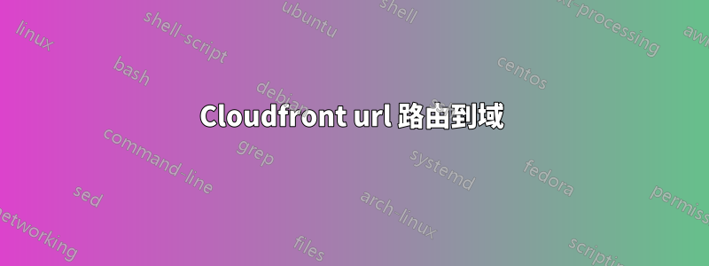 Cloudfront url 路由到域