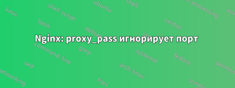 Nginx: proxy_pass игнорирует порт