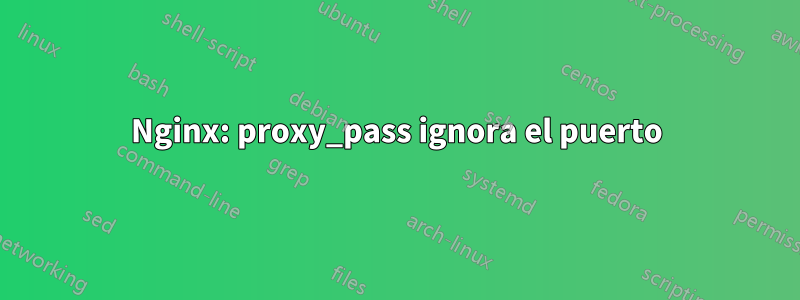 Nginx: proxy_pass ignora el puerto