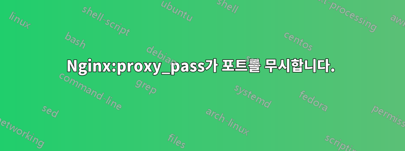 Nginx:proxy_pass가 포트를 무시합니다.