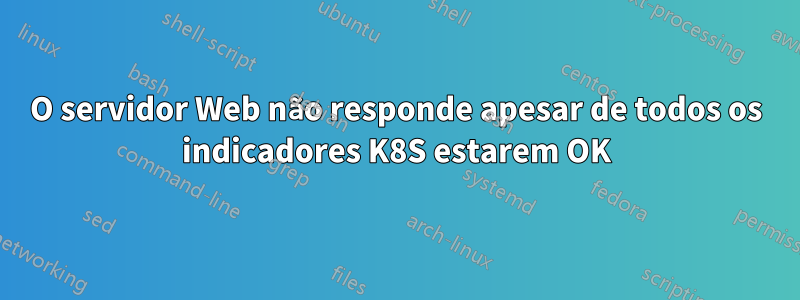 O servidor Web não responde apesar de todos os indicadores K8S estarem OK